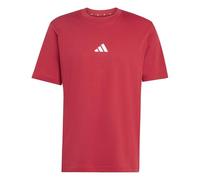 adidas Herren Essentials Small Logo Single Jersey Tee, Active Maroon/White, L