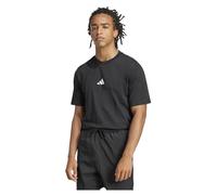 adidas Homme Essentials Small Logo Single Jersey Tee, Black/White, M