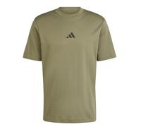 Adidas Herren Essentials Small Logo Single Jersey Tee, Olive strata/Black, M