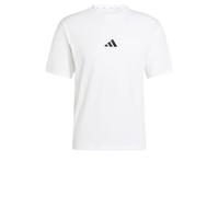 T-shirt adidas Essentials Small Logo Single Jersey manches courtes blanc pur noir - L