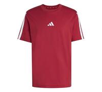 adidas Herren Essentials Three Stripes Single Jersey Tee, Active Maroon/White, M