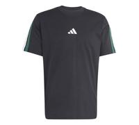 Adidas T-shirt Homme Essentials Three Stripes Noir/Vert foncé/Blanc/Better Scarlet L