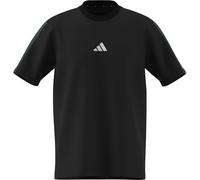 adidas Herren Essentials Three Stripes Single Jersey Tee, Black/Team Dark Green/White/Better Scarlet, XL