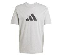 adidas Herren Future Icons Three Bar Tee, Medium Grey Heather, S Tall