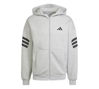 Adidas Herren Future Icons Three Stripes Full-Zip Hoodie, Medium Grey Heather, M