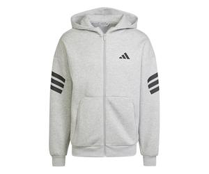 adidas Herren Future Icons Three Stripes Full-Zip Hoodie, Medium Grey Heather, XL