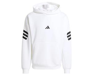 adidas Herren Future Icons Three Stripes Hoodie, White, L