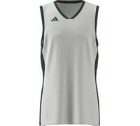 adidas Herren Mens Pulse Speed Bball Jersey, White/Team Dark Green, S