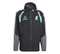 adidas Herren MERCEDES - AMG PETRONAS FORMULA 1 TEAM MECHANICS RAIN JACKET, black/grey two, XL