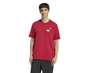 adidas Herren Mini Embroidery Basketball Graphic T-Shirt, Active Maroon, XL