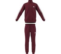 adidas Herren SPORTSWEAR BASIC 3 STRIPES FLEECE TRACKSUIT, active maroon/white, S