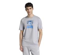 adidas Herren Summer Slides Relax Graphic T-Shirt, Halo Silver, M