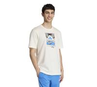 adidas Herren Summer Slides Relax Graphic T-Shirt, Off White, 3XL