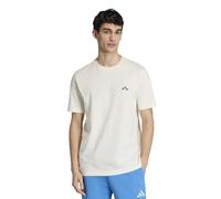 adidas Herren Summer Slides Sport Graphic T-Shirt, Off White, XS