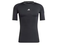 Adidas Techfit 3 Stripes Short Sleeve T-shirt Noir L Homme