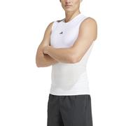 adidas Herren Techfit Compression Training Sleeveless T-Shirt, White, S