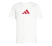 adidas Herren Tennis Category Graphic T-Shirt, White/Pure Ruby, L
