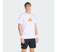 adidas Herren Tennis Clay is Not Graphic T-Shirt, White, XL