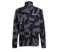 adidas Herren Terrex Multi Printed Full Zip Fleece Jacket, Black/Carbon, M