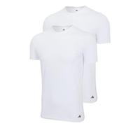 adidas Herren Unterwäsche Crew Neck Shirt (2pk) -Active Flex Cotton Tricot, Blanc 4am016, L Hommes