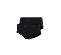 adidas Herren Unterwäsche Slip 2er Pack-Low Rise Brief (2pk) -Active Flex Cotton 3 Stripes sous-vêtement, Noir 4am007, L Hommes