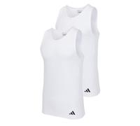 adidas Herren Unterwäsche Tank Top (2pk) -Active Flex Cotton Ergonomic Tricot, Blanc 4am006, L Hommes