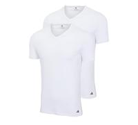 adidas Lot de 6 t-shirts à col en V pour homme - Col en V - Durable, Blanc 2, XL
