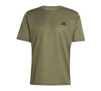 adidas Herren Workout Essentials Base 3-Stripes T-Shirt, Olive strata/Black, S