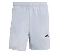 adidas Herren Workout Essentials Base 3 Stripes Woven Short, Halo Silver/Black, M 7 inch