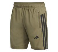 adidas Herren Workout Essentials Base 3 Stripes Woven Short, Olive strata/Black, M 5 inch
