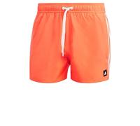 adidas Homme 3-Stripes CLX Very-Short-Length Swim Shorts, App Solar Red/White, S