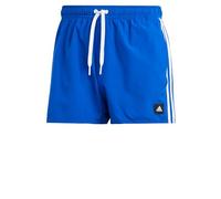 adidas Homme 3-Stripes CLX Very-Short-Length Swim Shorts, Royal Blue/White, XL