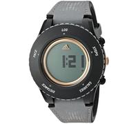 ADIDAS HOMME 44MM BRACELET TISSU GRIS BOITIER PLASTIQUE QUARTZ MONTRE ADP3250