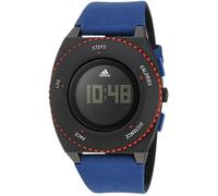 ADIDAS HOMME 44MM BRACELET TOILE BLEU BOITIER PLASTIQUE QUARTZ MONTRE ADP3274