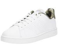 adidas Homme Advantage Base Shoes, Cloud White/Cloud White/Orbit Green, 46 EU