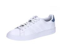 adidas Homme Advantage Premium Leather Shoes Chaussures, Cloud White/Cloud White/Crew Blue, 43 1/3 EU