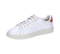 Adidas Homme Advantage Premium Leather Shoes Baskets, Core White/Core White/Bright Red, 44 2/3 EU