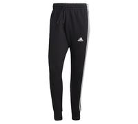 adidas Homme AEROREADY Essentials Tapered Cuff Woven 3-Stripes Pants, Black / White, S