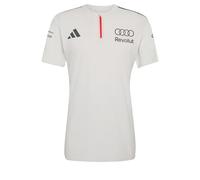 adidas Homme Audi Revolut Formula One Team 2026 Engineers & Marketing Polo Short Sleeve Shirt, Chalk Pearl/Iron met., XXL