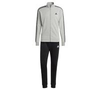 adidas Homme Basic 3-Stripes French Terry Track Suit, Medium Grey Heather/Black, XXL