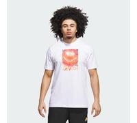 Adidas Homme Basketball is Happiness Graphic T-Shirt, White, XXL