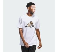 adidas Homme Blue Summer Logo Graphic Tee, White, L