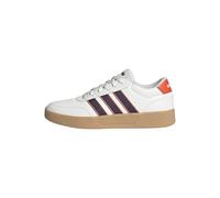 adidas Homme BREAKNET 3.0 Shoes Chaussures, Core White/Aurora Plum/Semi Impact Orange, 42 2/3 EU