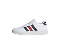 adidas Homme BREAKNET 3.0 Shoes Chaussures, FTWR White/Dark Blue/Better Scarlet, 44 EU