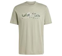 adidas Homme Camo Linear Graphic Tee, Silver Pebble, M