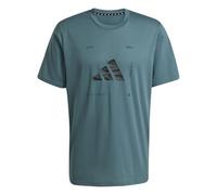 Adidas Homme Climacool Training Camo Logo Graphic T-Shirt, preloved Violet, S