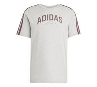 adidas Homme Codes Collegiate Linear Graphic T-Shirt, Medium Grey Heather, S