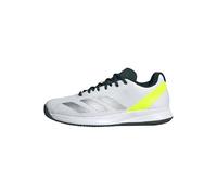 adidas Homme Courtflash Speed 2 Mens Tennis Shoes, Cloud White/Silver Metallic/Lucid Lemon, 40 EU