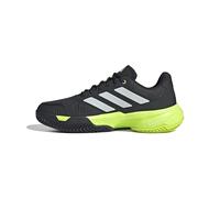 adidas Homme CourtJam Control 3 Clay Tennis Shoes Chaussures, Carbon/Zero met./Lucid Lemon, 42 2/3 EU