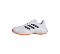 adidas Homme CourtJam Control 3 Clay Tennis Shoes, FTWR White/Core Black/Lucid Orange, 43 1/3 EU